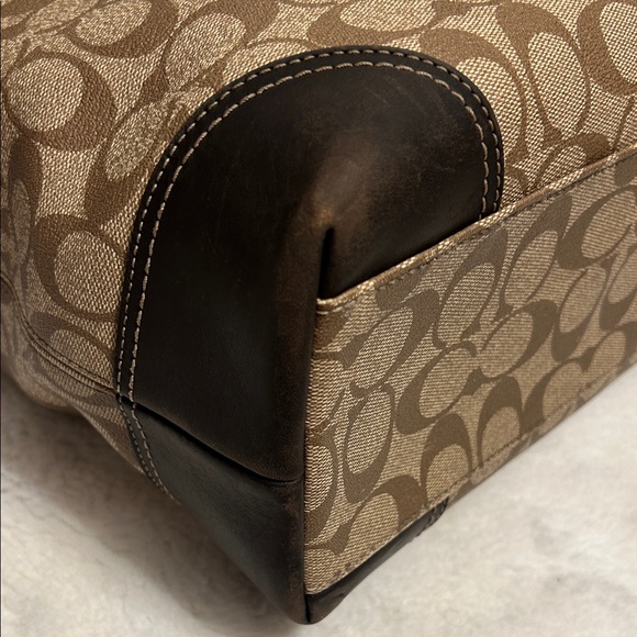 Coach Brown and Black Signature Tote - Picture 12 of 15
